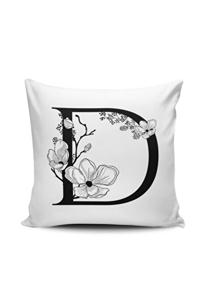 Alkan Homes غطاء وسادة مطبوع رقميًا بحرف D