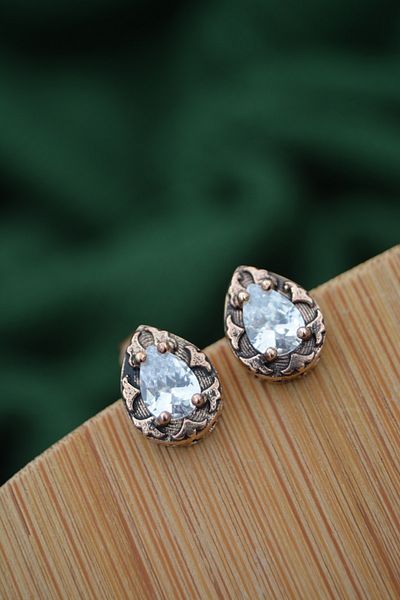 Stoneage Diamond Model Bronze Earrings