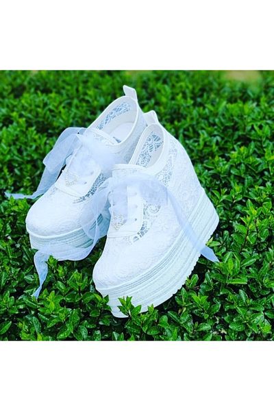 Ayakkabı Tutkusu Stilo ® Bridal Shoes 13cm Comfort and Height with Hidden Heel Lace Inside
