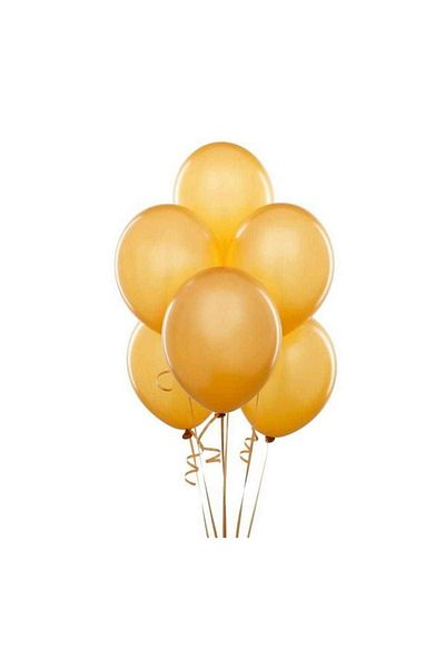 Parti dolabı Gold Gold Color Metallic Balloon 30 Pieces (Pack of 30)