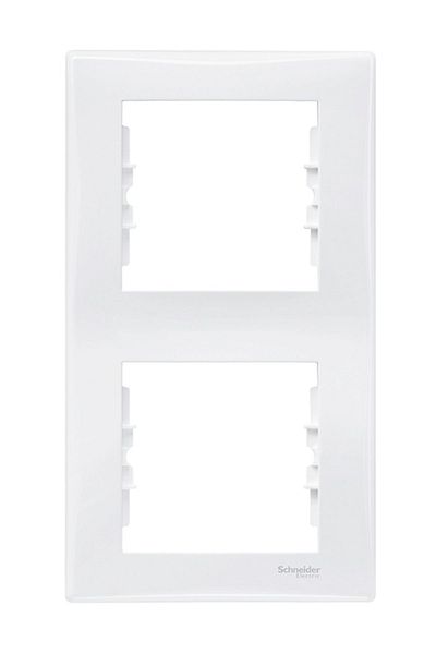 SCHNEIDER Sedna White Double Vertical Switch and Socket Frame