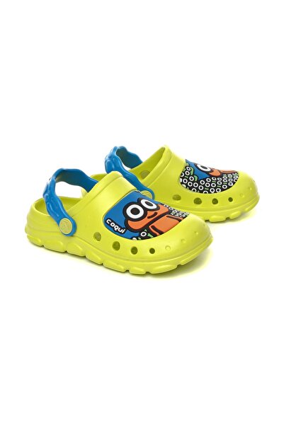 Coqui Çocuk Terlik COQUI 9383 CITRUS/SEA BLUE STONEY CHILDREN'S CLOGS