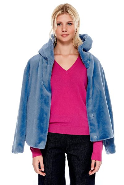 United Colors of Benetton Kadın V yaka Merino Kazak 311931002D4488