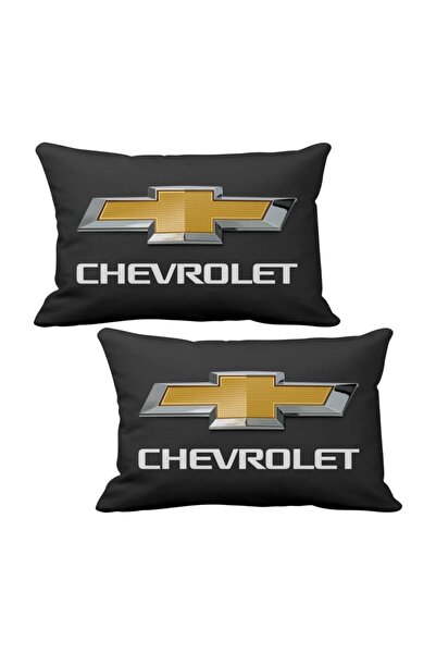 ASR Pernă pentru gât pentru mașină de lux Chevrolet 2 Li, neagră și cu logo d...