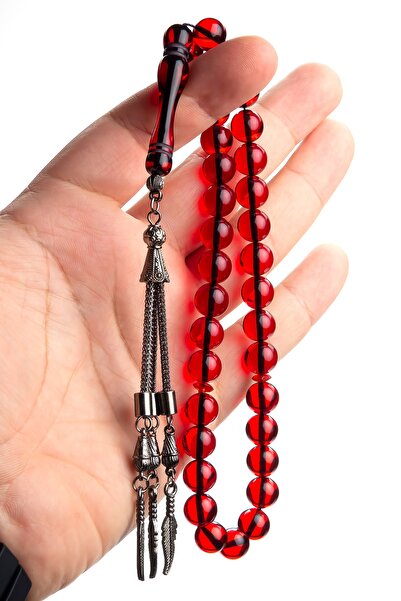 OTTOTESBİH 10mm Glob croială Rozar de culoare roșie, pulbere de chihlimbar