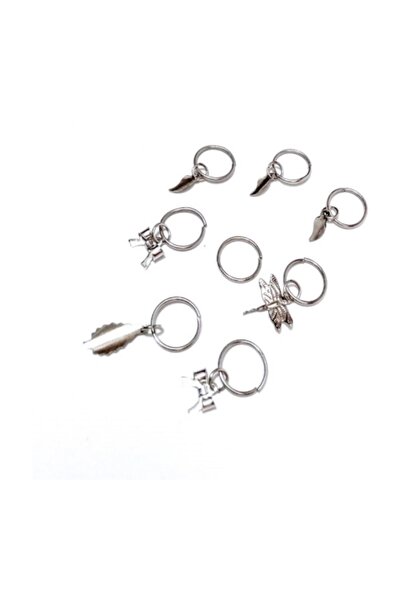 AlkazanAnkara Saç Yüzüğü Saç Küpesi 8 Adet