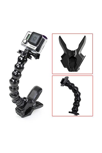 GoPro Uyumlu Jaws Esnek Mandal Kuğu Boynu - Aksiyonbutik