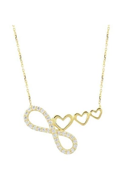 BİLEZİKHANE Sonsuzluk Kalp Kolye 2,28 Gram 14 Ayar Altın