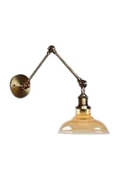 RİOLİGHT Retro Rustik Eskitme Üç Mafsallı Hareketli Bal Camlı Akrobat Aplik