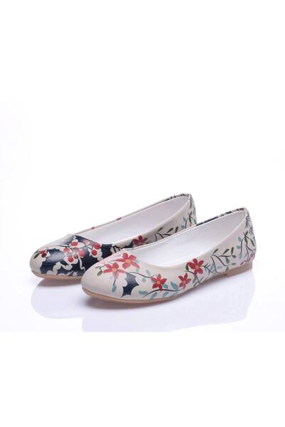 Streetfly حذاء باليرينا نسائي ملون مطبوع