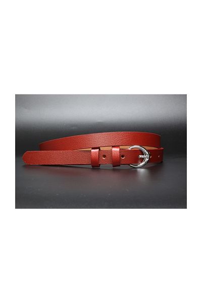 Livize 2cm Red Genuine Leather Women's Belt - 100% Buffalo