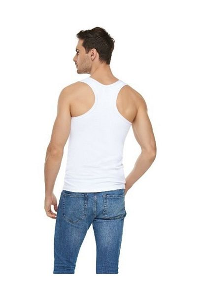 Tutku Pack of 6 Ribbed White Men's Athlete Rambo Athlete