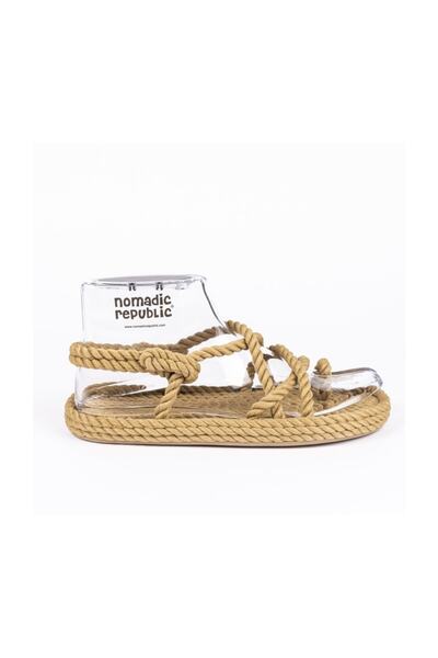 Jabotter Nomadic Republic Ibiza Vibram Ince Tabanlı Bej Sandalet