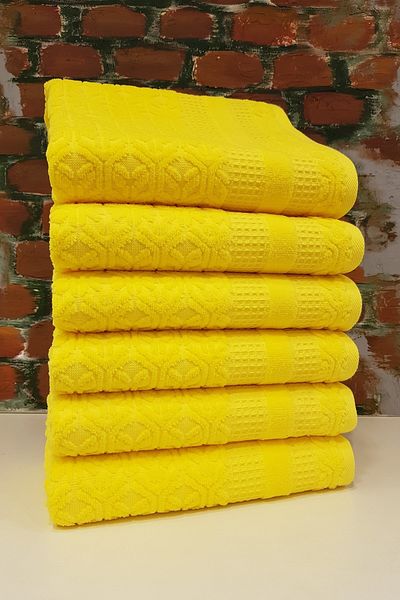 Özdilek Lyre 6-Piece Towel - Yellow