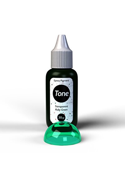 Resinin Tone Transparent Ruby Green Transparan Epoksi Pigment Renklendirici 2...