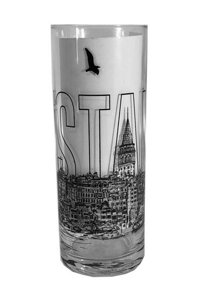 Jenisa Istanbul Silhouette and Istanbul Written Rakı Glass