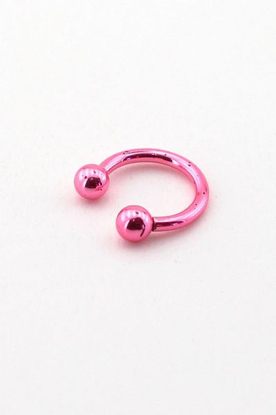 Solfera Bright Pink Ball End Half Ring