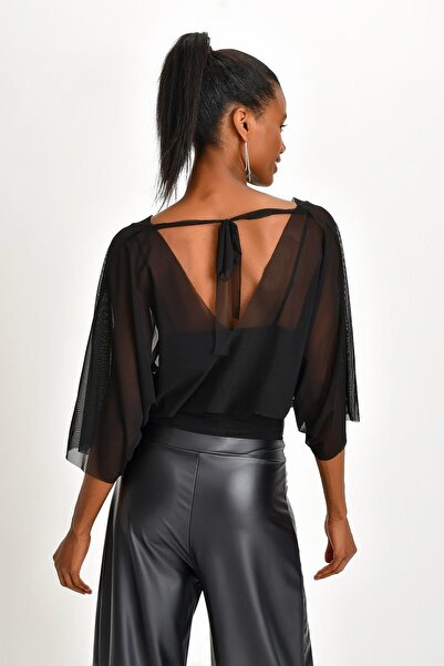 Quincey Women's Tulle Blouse