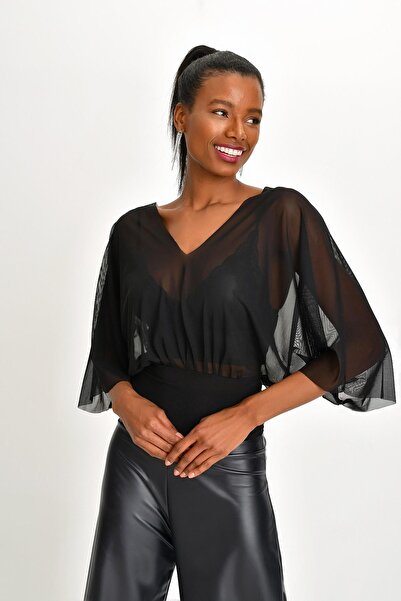 Quincey Women's Tulle Blouse