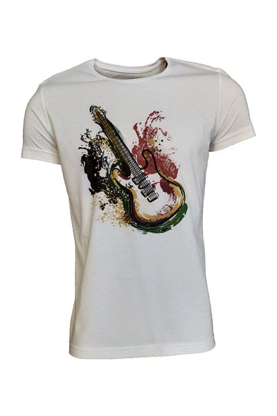 Raf Coll Λευκό μπλουζάκι με στάμπα Unisex