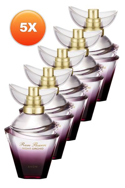 AVON Rare Flowers Night Orchid Kadın Parfüm Edp 50 ml  5'li Set 5050000102391