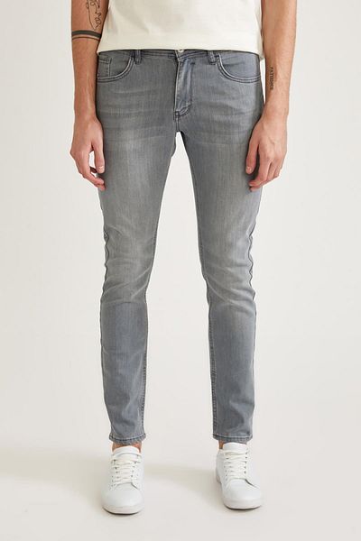 DeFacto Jean παντελόνι Pedro Slim Fit Κανονική μέση με στενό πόδι