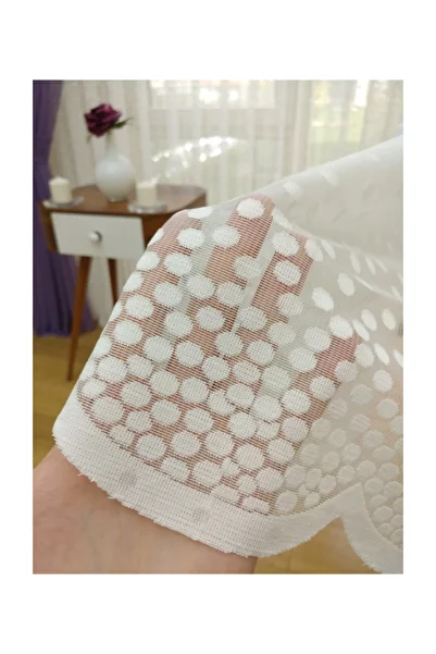 Esse Home Polka Dot Lace Tulle Curtain Sparse Pleat, 1/2 100X250 cm
