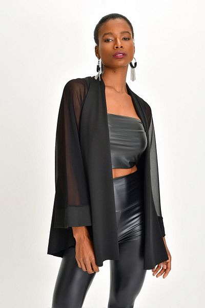 Quincey Γυναικείο Μαύρο Scuba Asymmetric Tunic