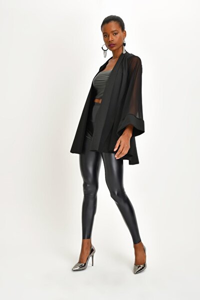 Quincey Γυναικείο Μαύρο Scuba Asymmetric Tunic