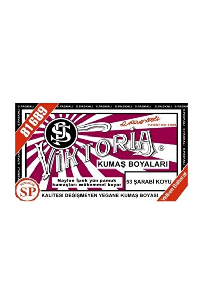 Viktoria Kumaş Boyası Şarabi Koyu