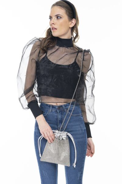 Matthew Cox Gümüş Kadın Abiye Çanta Aby5069