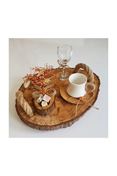 Genel Markalar İsme Özel Retro Rustik Ahşap Eskitme Söz Nişan Kahve Sunum Dam...