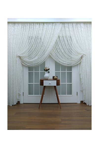 Esse Home Özel Örme Dokulu Kruvaze Tül Perde Yüksek Gramajlı,  600x250, Kravu...