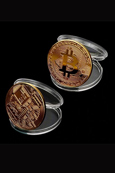 Buffer 4 Adet Bitcoin Madeni Hatıra Parası Madeni Bitcoin Hediye Sikke Para