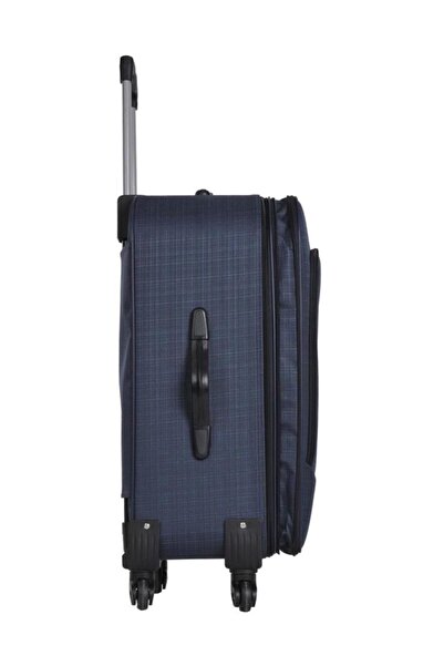 Best Büyük Orta Ve Kabin Boy Üçlü Kumaş Valiz Set Lacivert 1061