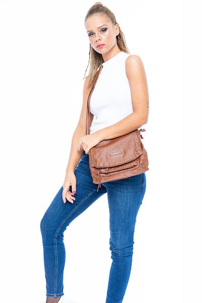 Matthew Cox Γυναικεία τσάντα Messenger Ykm2015 Model Tan
