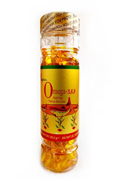 SAPPHIRE مجموعة كبسولات أوميجا 3 - 6، 9، 200 كبسولة