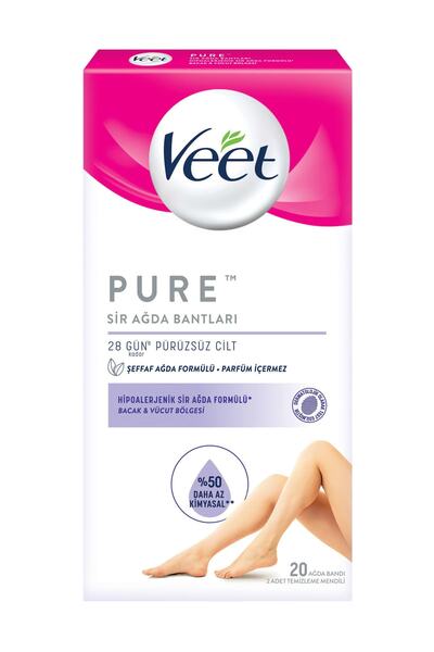 Veet Pure Bacak Ve Vücut Ağda Bandı 20'li