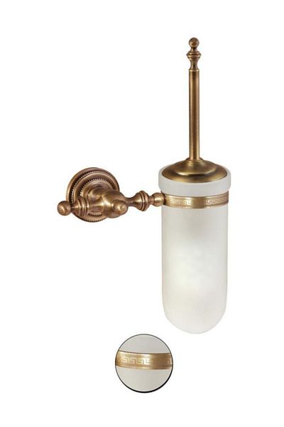 Maya Liberty Antique Mounted Toilet Brush Glass 100% Brass