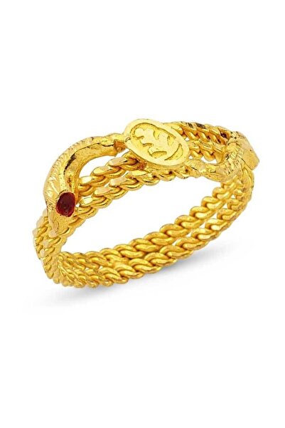 BİLEZİKHANE Iki Sıralı Burma Yüzük 22 Ayar Altın 4.50 gr.