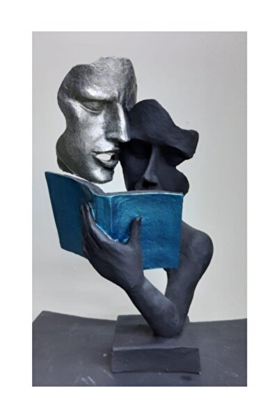 By Ari Ev Dekorasyon Kitap Okuyan Çift Biblo