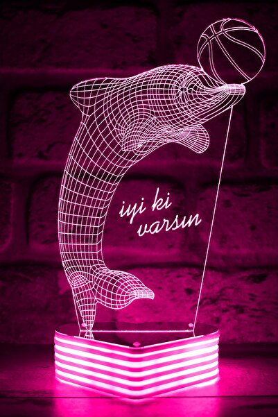 Hediye Kovanı مصباح دولفين ثلاثي الأبعاد ليد دولفين