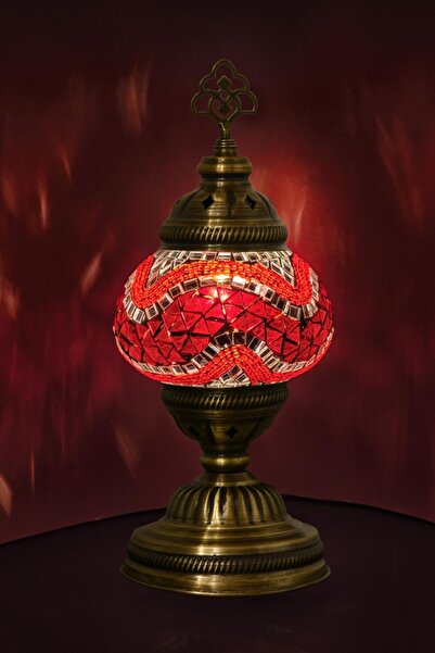 GiftlandCollection Masaüstü Otantik Mozaik Lamba -  2no  -1nci Kalite Cam Ve ...