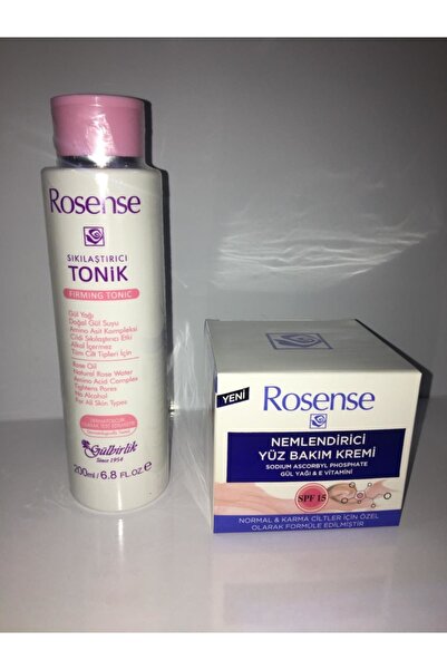 Rosense Gül Suyu Sıkılaştırıcı Tonik Ve Nemlendirici Yüz Bakım Kremi