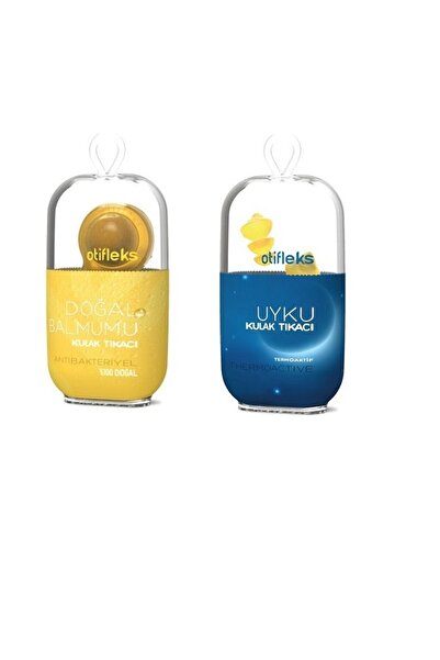 OTİFLEKS Doğal Balmumu Kulak Tıkacı 2'li + Kulakta Hissedilmeyen Uyku Tıkacı (m)