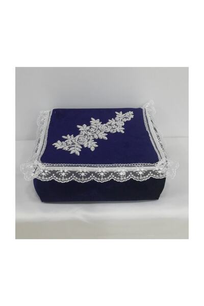 Lamazihome Bohça Nişan Hurcu Çeyizlik Kadife Hurç Lacivert