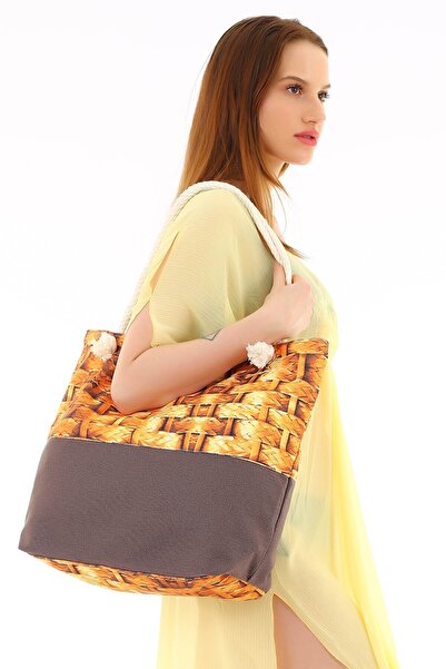 Deafox Heybe Parçalı Plaj Çantası