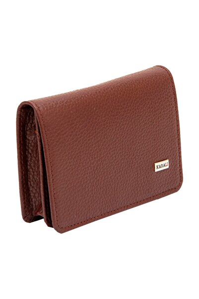 Karalı Deri Hakiki Deri Bordo Unisex Kartlık