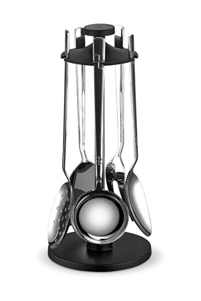 Yetkin Steel Alya Satin Serving Set, Colorful and Stylish, with Hangers, Modern Design