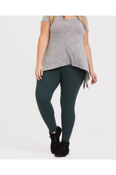 Yabgu Women's Plus Size High Waist Daily Tights Green